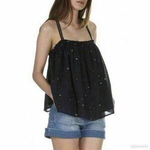 266014  Des Petits Hauts Etournelle Cami Blouse Top Shimmer Sleeveless S T-1 NEW